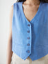 LC Waikiki V-Neck Linen Blend Women’S Classic Vest